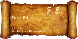 Putz Edit névjegykártya